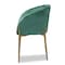 Baxton Studio Ballard Glam and Luxe Green Velvet Upholstered and Gold Finished Metal Dining Chair 192-11779-ZORO - alternate 10